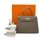Hermes Kelly 25cm Etoupe Epsom Bag